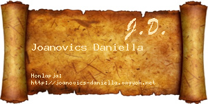 Joanovics Daniella névjegykártya